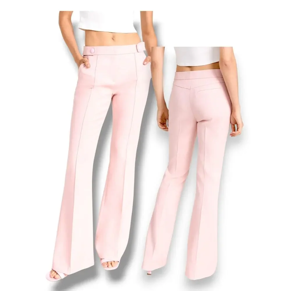 LoveShackFancy Women's Costella Pants Size 0, Color Pale Rose NWT $495 flawed - Picture 3 of 13
